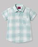 Radutu Cotton Woven Half Sleeves Shirt with Checks -  Light Blue
