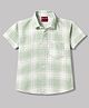 Radutu Cotton Woven Half Sleeves Shirt with Checks -  Light Green
