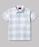 Radutu Cotton Woven Half Sleeves Shirt with Checks -  Light Blue