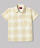 Radutu Cotton Woven Half Sleeves Shirt with Checks -Beige