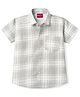 Radutu Cotton Woven Half Sleeves Shirt with Checks -Grey
