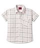 Radutu Cotton Woven Half Sleeves Shirt with Checks -  White
