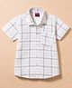 Radutu Cotton Woven Half Sleeves Shirt with Checks -  White