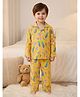 Rikidoos Cotton Woven Full Sleeve Shirt & Pyjama Night Suit With Fruit Print -Yellow