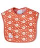 The Mom Store Cotton Waterproof Coral Blossom Feeding Bib - Coral