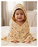 The Mom Store Cotton Rusty Jungle Hooded Towel Blanket - Orange