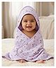 The Mom Store Cotton Lavender Twinkle Hooded Towel Blanket - Lavender