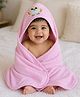 The Mom Store Cotton Little Wise Owl Hooded Towel Blanket - Pink