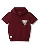 CUCUMBER Cotton Knit T-Shirts Half Sleeves Hooded Maroon 4-5 Years