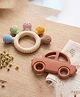 Kidcup Multi Texture Silicone Teether and Car Shape Teether (Combo) - Brown