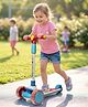 Kriiddaank Adventure 3-Wheel Kick Scooter for Kids (3+ Years) -  5-Level Adjustable Height, Foldable Design, Anti-Slip Deck - 25kg Capacity
