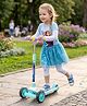 Kriiddaank KDR-100908-FR Disney Frozen Adventure 3-Wheel Kick Scooter for Kids (3+ Years) - LED Light Up Wheels, Music, 3-Level Adjustable Height, Foldable Design, Anti-Slip Deck - 25kg Capacity