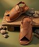 LIL PITAARA Solid Buckle Closure Sandals - Brown