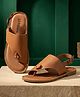 LIL PITAARA Solid Buckle Closure Sandals - Brown