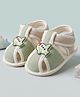 Baby Moo Aeroplane Applique Detailed Velcro Closure Anti Skid Booties - Green