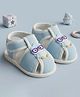 Baby Moo Bird Applique Detailed Velcro Closure Sandals - Blue