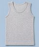 Babyhug Cotton Knit Sleeveless Solid Vest - Light Grey