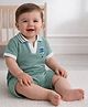 PURPLE UNITED KIDS Waffle Knit Hot Air Balloon Embroidered Tee & Shorts Set - Light Teal