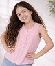 PURPLE UNITED KIDS Poplin Woven Sleeveless Bow Applique Detailed Top - Pink