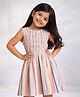 PURPLE UNITED KIDS Seer Sucker Woven Sleeveless Striped  Dress - Multi Colour