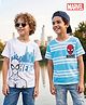 Honeyhap Marvel Cotton Single Jersey Knit T-Shirts with Half Sleeves and Spider-Man Print Pack of 2 - White & Blue