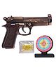 SANJARY Metal Small Gun For Kids Target Shooting Play Set with BB Balls, Practice Bullseye Board, Indoor Outdoor Fun Game Toy Kit color design may vary