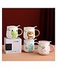 Sanjary Cute Animal Cartoon Ceramic Mug with Lid and Spoon, Coffee Tea Cup Set, Adorable Gift for Kids Home Office Drinkware color design may vary