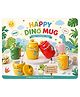 Sanjary Cute Dinosaur Ceramic Mug with Lid and Spoon, Cartoon Coffee Tea Cup, Adorable Gift Drinkware for Kids Home Office Use color design may vary