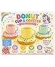 Sanjary Cute Donut Coffee Mug and Coaster Set, Ceramic Cup with Dessert Style Holder, Adorable Gift Drinkware for Home Kitchen Office Use color design may vary