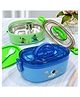 Sanjary Kids Leakproof Bento Lunch Box with Spoon, Stainless Steel Compartments, Cute Cartoon Design, Portable School Food Container BPA Free Durable Meal Organizer color design may vary