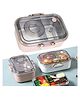 Sanjary 950ml Leakproof Bento Lunch Box with Stainless Steel Compartments, Microwave Safe, Portable Food Container for Kids Adults School Office Travel Meals color design may vary