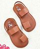 The Madras Trunk Solid Slingback Sandals - Tan