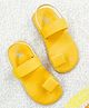 The Madras Trunk Solid Slingback Sandals - Yellow