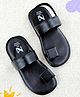 The Madras Trunk Solid Slingback Sandals - Black