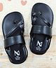 The Madras Trunk Solid Slingback Sandals - Black