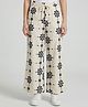 Creative Kids Cotton Woven Floral Embroidered Trouser - Beige