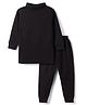 Bodycare Cotton Knit Full Sleeves Turtle Neck Solid Colour Thermal Inner Wear Set -Black