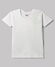 Bodycare Cotton Knit Half Sleeves  Solid Colour Vest - White