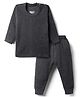 Bodycare Cotton Knit Full Sleeves Solid Colour Thermal Inner Wear Set -Charcoal Grey