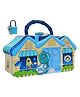 FunBlast Dinosaur Theme Hut Shaped Coin Box with Mini Lock & Keys for Kids  Multicolor