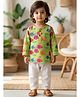 LIL PITAARA Cotton Knit Full Sleeves Fishes Printed Kurta & Pajama Night Suit - Green