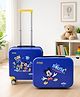 Babyhug Disney Mickey Kids Travel Luggage with Wheels & Carry-On Luggage Pack of 2 - 15 & 13 Inches| Shock Resistant| Telescopic Handle| Water Resistant| Easy Zipper Closure| Durable Wheels| TSA Lock