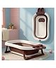 StarAndDaisy Bath Tub for Baby 0-3 Years/Foldable Bath tub for Kids, Space Saving Design, Newborn Baby Folding Bathing Tub with Soapbar Girls & Boys, Easy to Store (Brown)