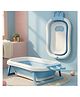 StarAndDaisy Bath Tub for Baby 0-3 Years/Foldable Bath tub for Kids, Space Saving Design, Newborn Baby Folding Bathing Tub with Soapbar Girls & Boys, Easy to Store (Blue)