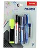 ProDesk Combo Pen & Stationery Set 7 Piece Office, School & Study Essentials Kit