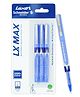 Luxor Schneider LX MAX Roller Ball Pen Blue Pens with 0.5 mm Needle Tip & Waterproof Ink  Pack of 3