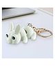 Vinglits Bunny 3D Printed Keychain, Articulated Animal Fidget Toys Stress Relief Desk Toys for Kids & Adults - White