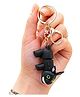 Vinglits Bunny 3D Printed Keychain, Articulated Animal Fidget Toys Stress Relief Desk Toys for Kids & Adults - Black