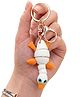 Vinglits Bunny 3D Printed Keychain, Articulated Animal Fidget Toys Stress Relief Desk Toys for Kids & Adults - White