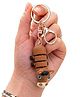 Vinglits Bunny 3D Printed Keychain, Articulated Animal Fidget Toys Stress Relief Desk Toys for Kids & Adults - Brown